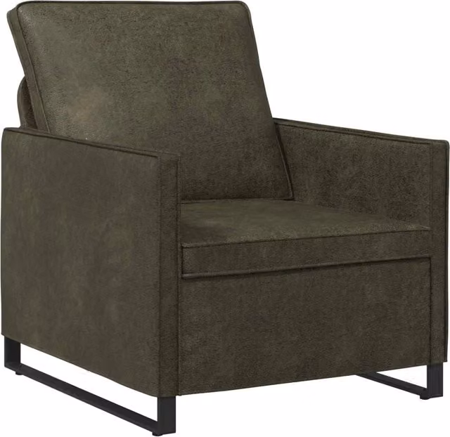 Divano Singolo Relax vidaXL Verde con Braccioli e Struttura in Metallo L: 70 cm, P: 81 cm, H: 82 cm – 1