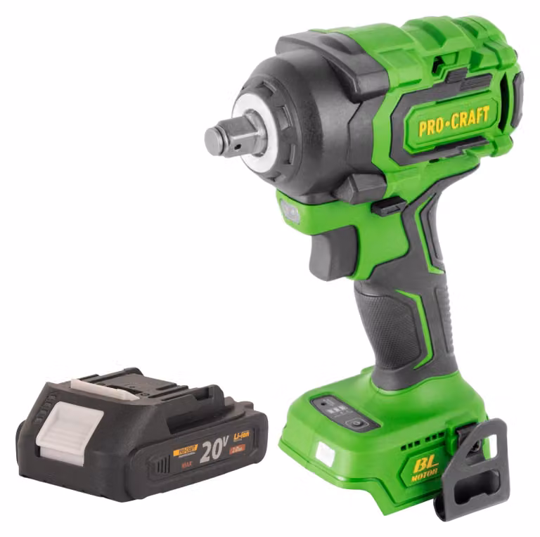 Avvitatore a impatto a batteria Procraft PWA18bb 20 V 550 Nm 1/2" Brushless + 1x batteria 2,0 Ah - senza caricabatteria