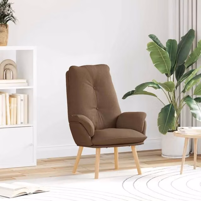 Poltrona relax moderna DESIGN IN marrone con braccioli, L: 69 cm, P: 41 cm, H: 93 cm