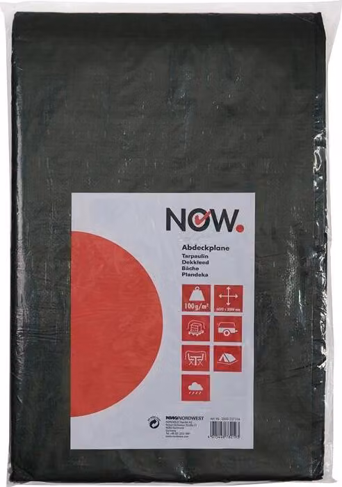 Telone in tessuto gutta L.3000 x L.4000 mm con occhielli in alluminio verde oliva