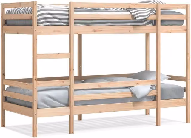 Letto singolo | Letto per adulti | Letto a Castello senza Materasso 90x200cm Massello Pino