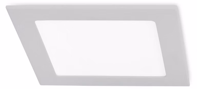 Fare facile, plafoniera quadrata con luce LED bianco neutro a 4000K, colore grigio