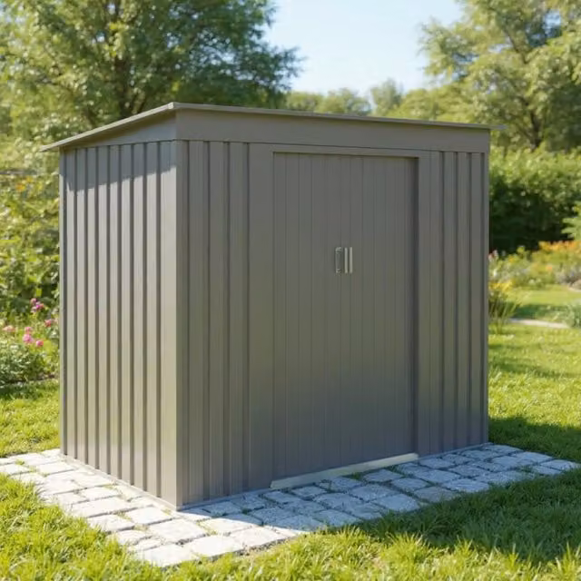 Casetta da giardino in metallo – MJ 6 x 4 monopendenza - 2,4 m² - Antracite
