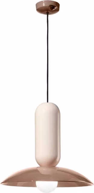 Lampadario a sospensione Ferroluce Pau in ceramica stile Art Déco multicolore con attacco E27