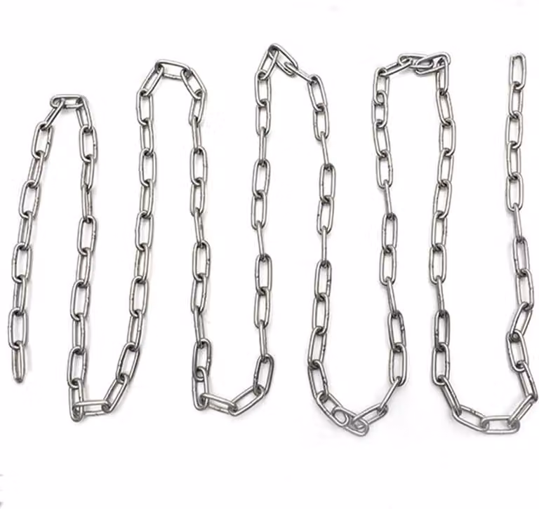 Catena in acciaio inossidabile, con maglie saldate robuste, diametro di 2,5 mm, lunghezza di 3 metri, ideale per applicazioni sospese