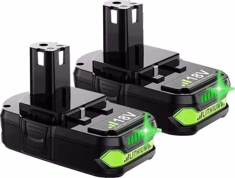 Batteria di ricambio, agli ioni di litio, 18 V, compatibile con Ryobi, 2 pezzi da 3,0 Ah
