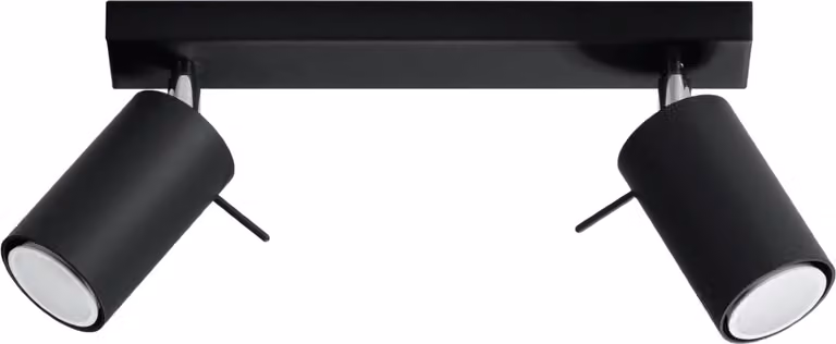 PLAFON MIRAX 2 GU10 Nero - Design moderno LUMILO