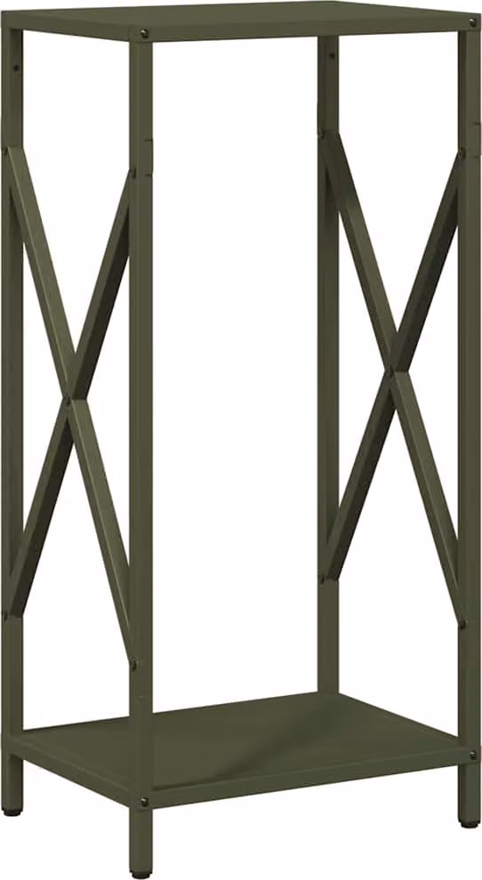 Rastrelliera per Legna da Ardere Verde Oliva 34x25x70 cm