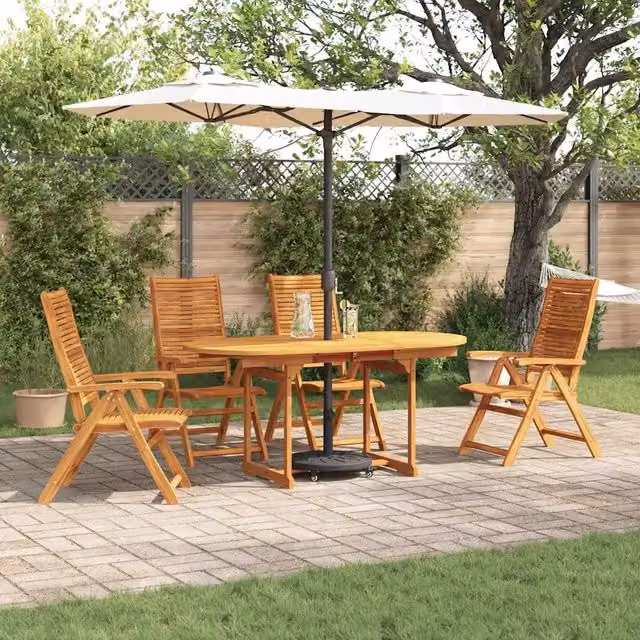 Set da Pranzo per Giardino 5 pz Marrone 3375718
