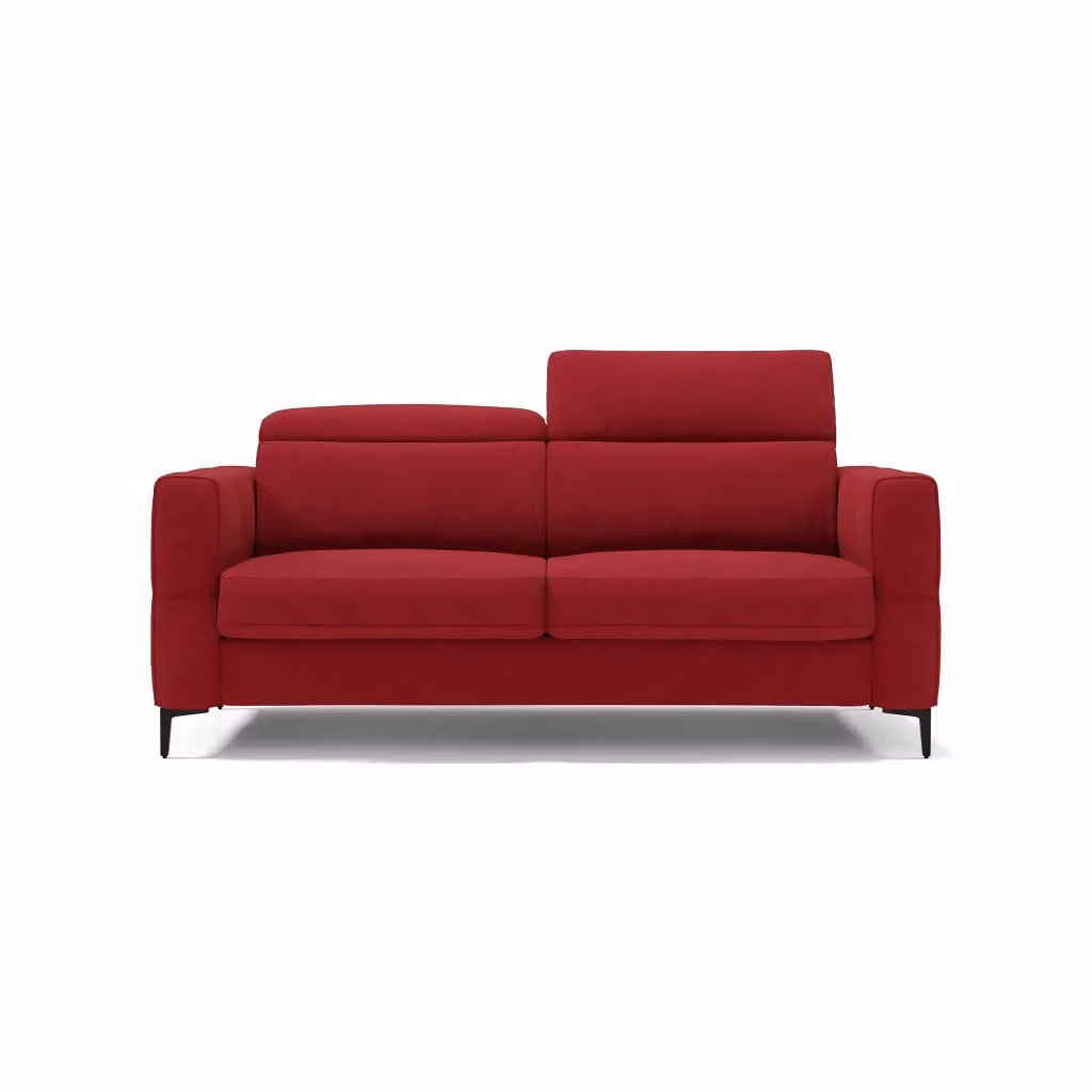Divano letto Gardenia rosso con poggiatesta reclinabili e rivestimento impermeabile, materasso alto 18 cm, L/P: 178 x 197 cm – 2