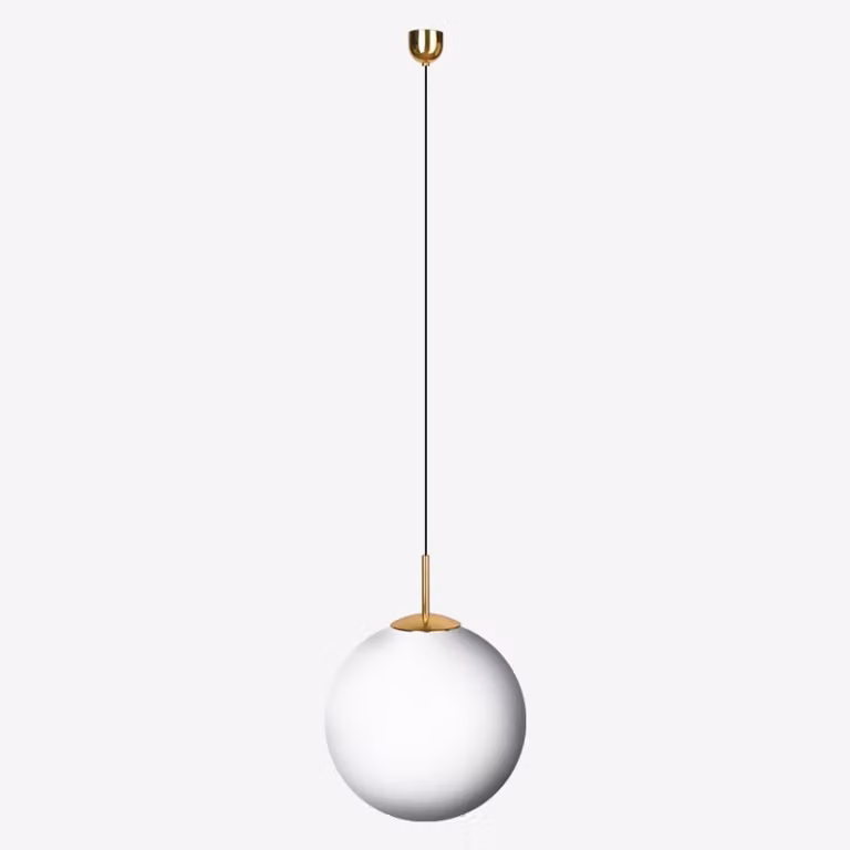 Lampada a sospensione LUCIS POLARIS ZK PE 48,5 W LED 3000 K in plastica, ottone e opale ZK.P1.600.84 PE