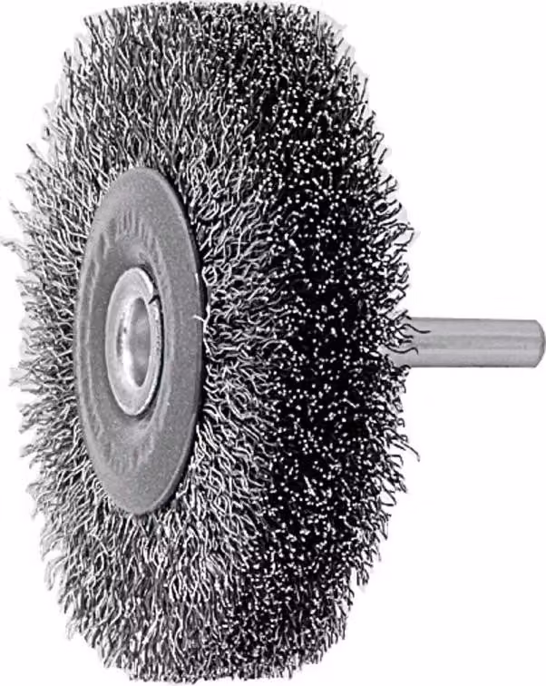 Lessmann Spazzola circolare con gambo Filo di acciaio 0,30 mm, ⌀ spazzola x larghezza setole: 40X10 mm