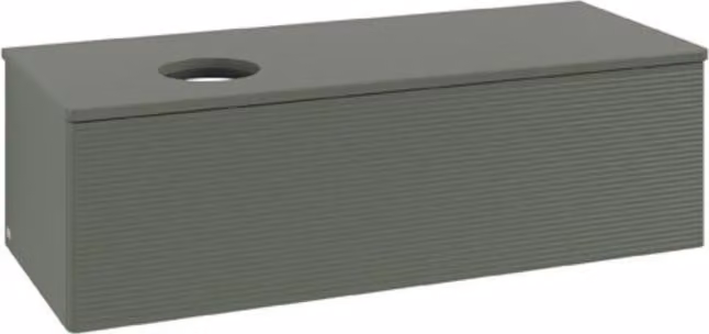 V&B Mobiletto con struttura frontale Antao 120x36x50cm, WBP Lac, lea gre. m Lac