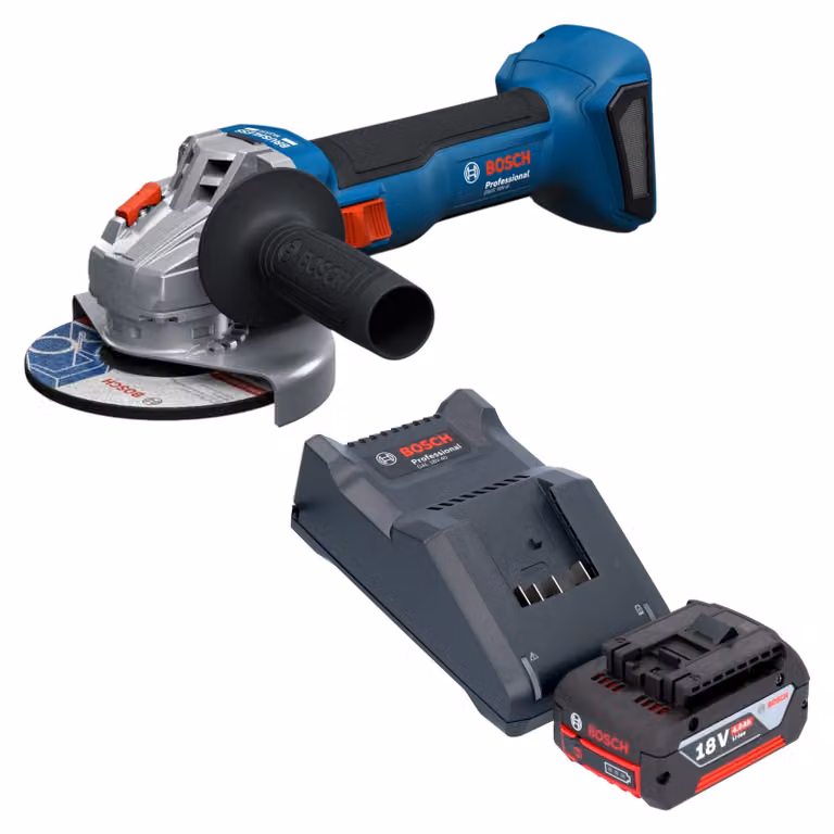 Smerigliatrice angolare a batteria Bosch GWS 18V-8 Professional 18 V 125 mm Brushless + 1x batteria 4,0 Ah + caricabatterie