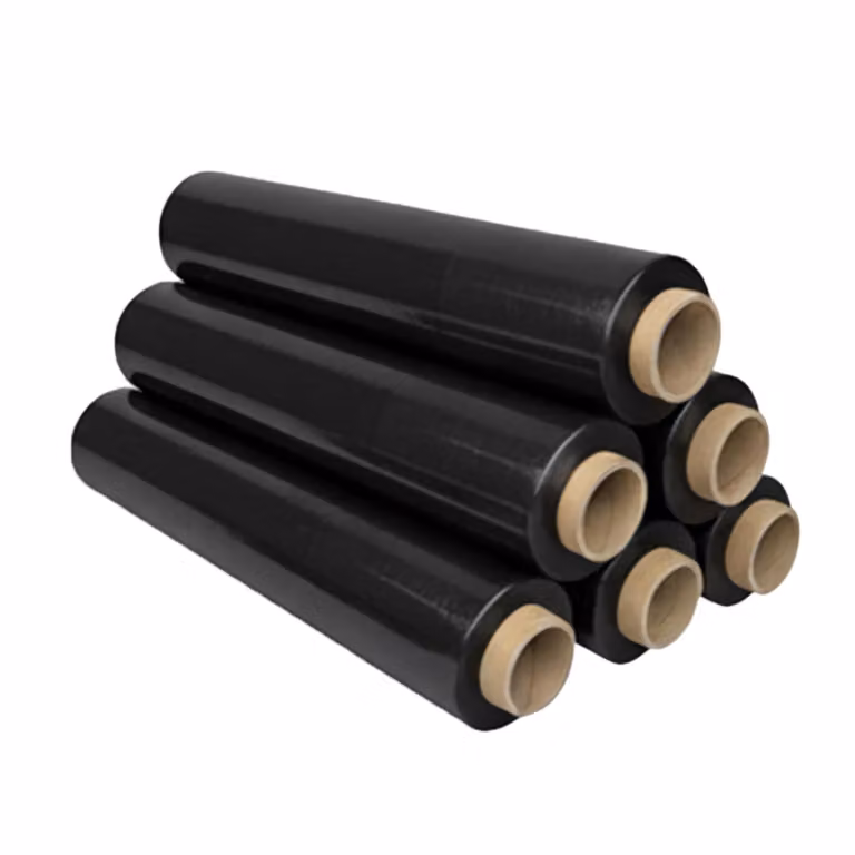 Set di 6× film estensibile nero Bandloo 2,5 kg - 23 µm - 50 cm di larghezza