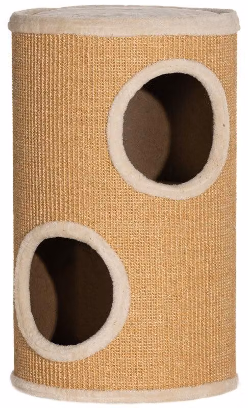 Torre per gatti con lettiera e tiragraffi | Colore: marrone e beige | Dimensioni: 35x35x60 cm