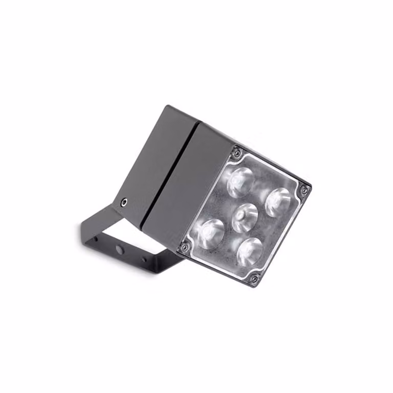 LEDS C4 Cube, faretto esterno - diametro 10,2 cm, 17,9 W, luce bianca neutra, 1069 lm, grado di protezione IP65, colore grigio
