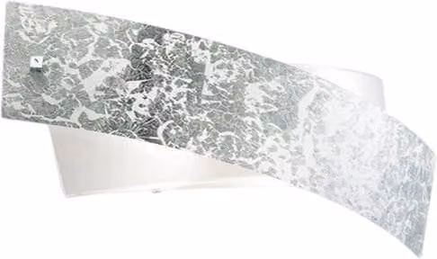 Gea Luce Camilla - Lampada da parete moderna argento in metallo e vetro, L 54 cm x H 20 cm, 2XE14 max 2X28W IP20