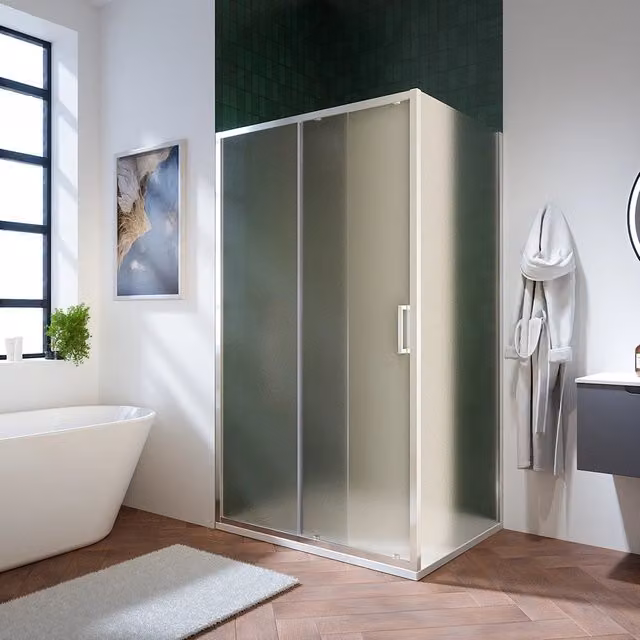 Box doccia 120x70 cm con apertura scorrevole vetro 6mm opaco h195 cm | Aruba