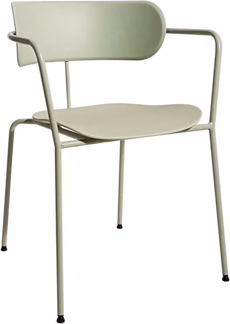 Set di 4 poltrone moderne da giardino in metallo e polipropilene verde opaco Mobili 2G H 76 x L 55 x P 54 cm