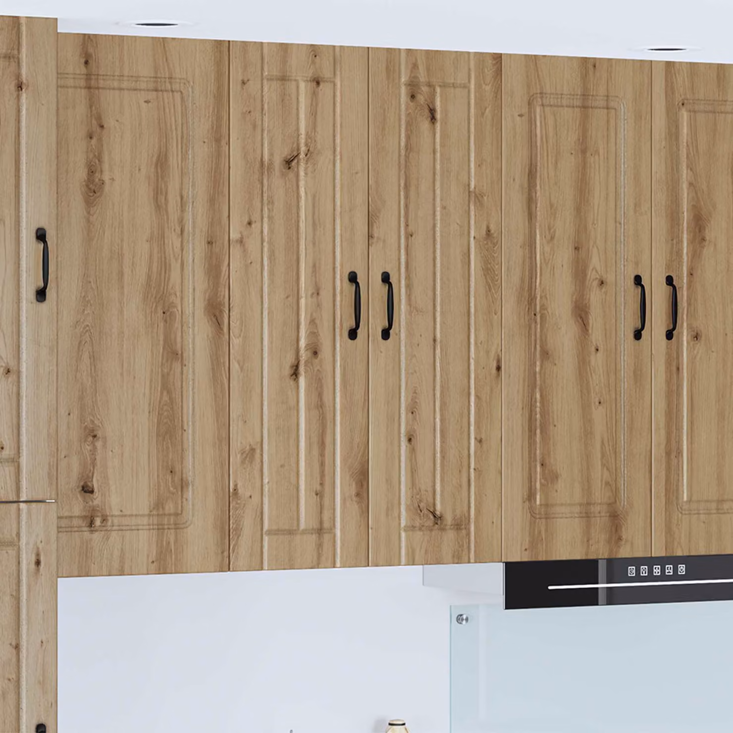Armadietto a muro vidaXL LUCCA in rovere marrone con ante a battente per cucina L: 60 cm, P: 31 cm, H: 100 cm