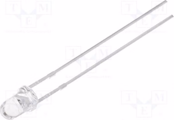 2 LED, angolo di emissione 30°, colore verde (verde foglia), 8,6÷9,3 lm, modello OSC74L3131A, diodi LED a montaggio traversa (THT), dimensioni 3mm x 3mm