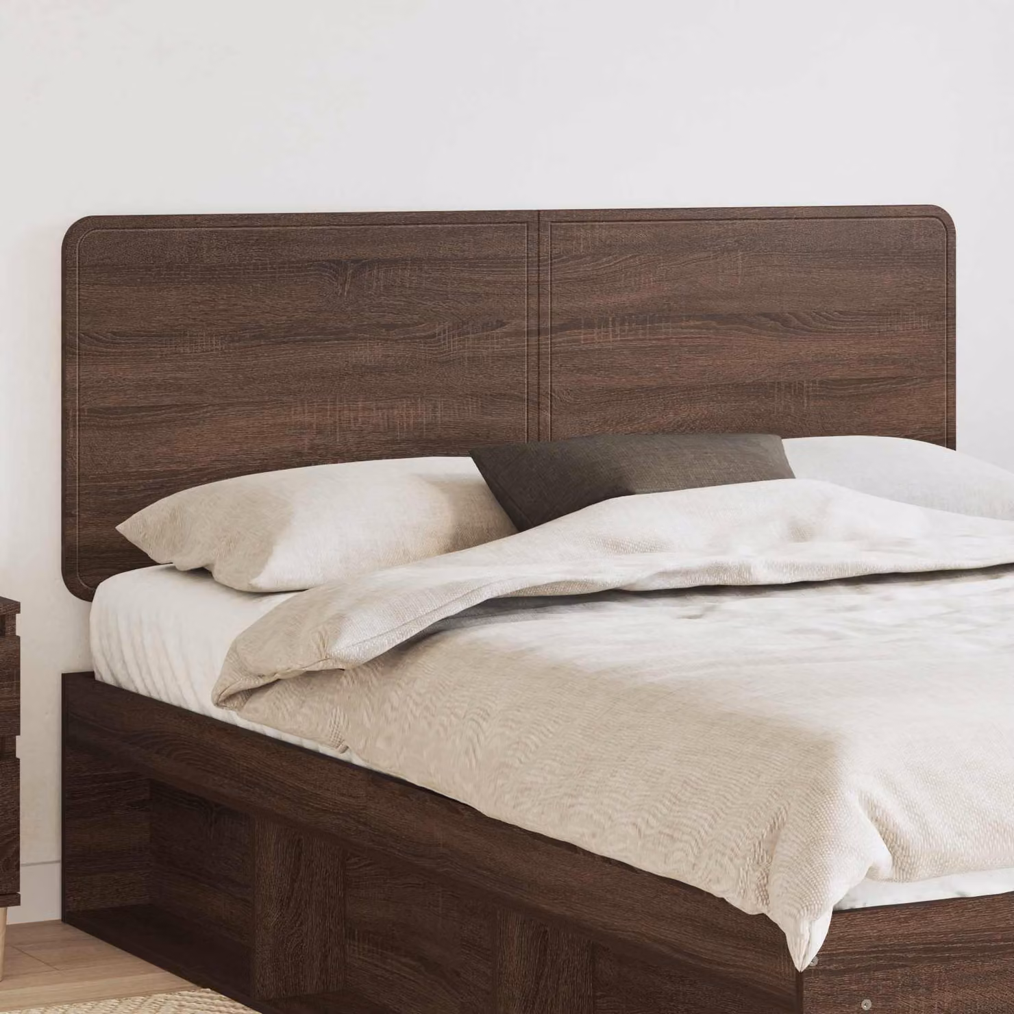 Testiera per letto vidaXL in legno ingegnerizzato rovere marrone opaco