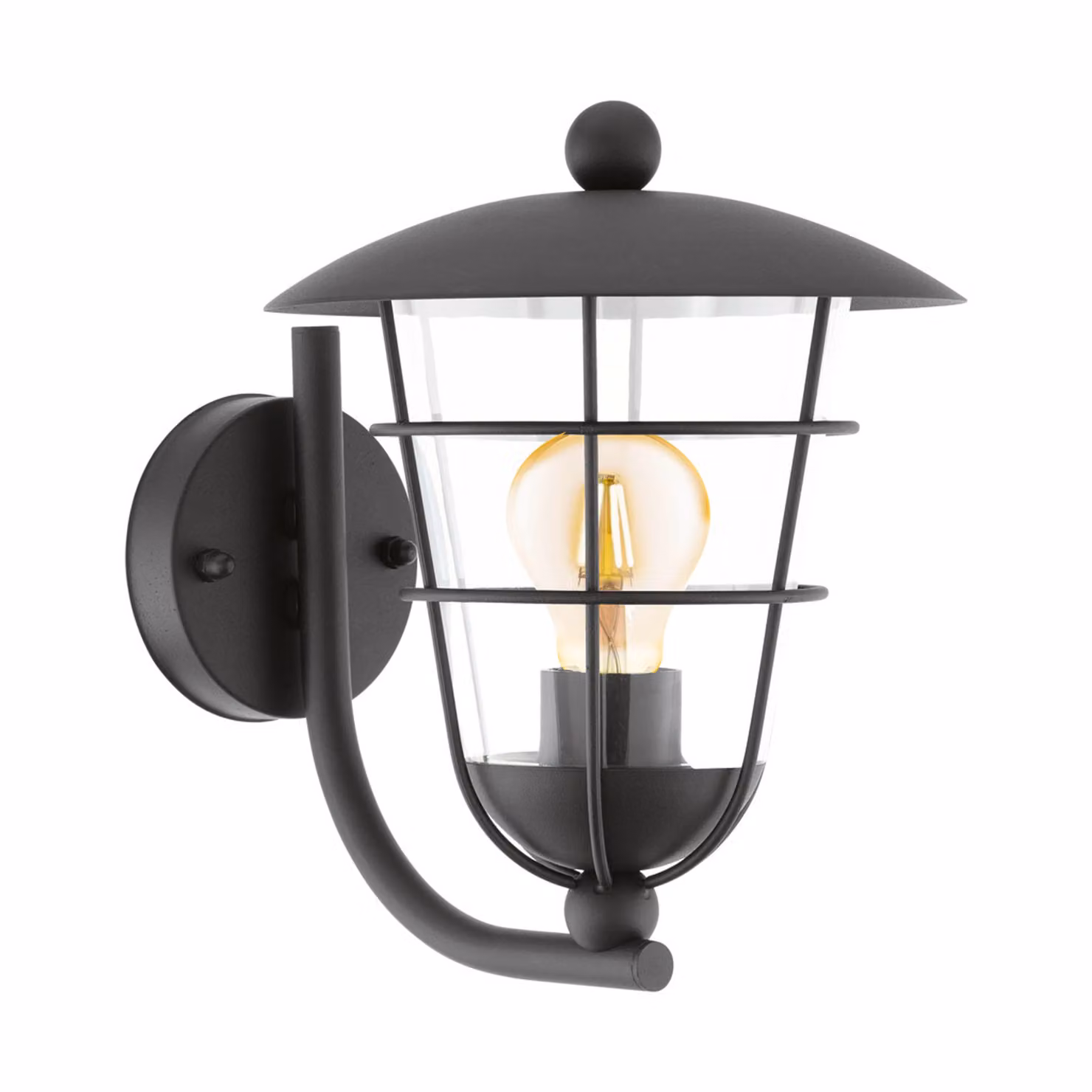 EGLO Pulfero, lampada da parete per esterni, nero