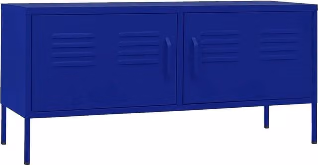 Mobile TV | Armadietto TV | Mobile Porta TV Blu Marino 105x35x50 cm in Acciaio