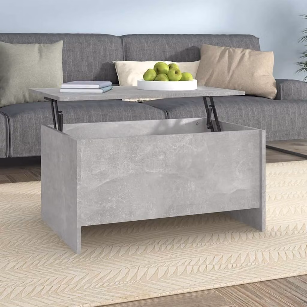 Maison Exclusive - Tavolino grigio cemento 80x55,5x41,5 cm in materiale derivato dal legno