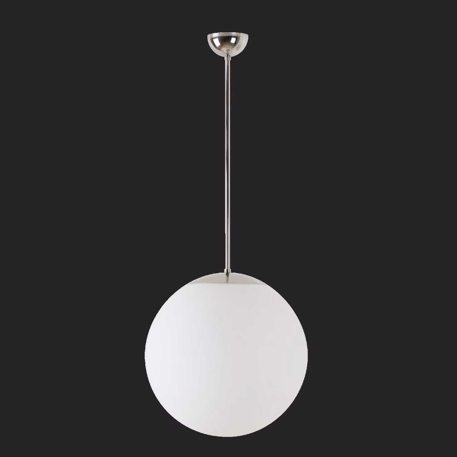 OSMONT ADR68819 ADRIA P3 apparecchio a sospensione in vetro acciaio inox lucido / bianco IP40 4000 K 27W LED combinazione di emergenza 1 h