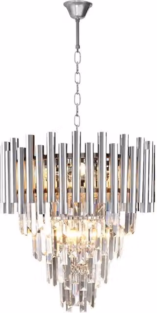 Lampadario cristallo/metallico Madison Milagro 9xE14