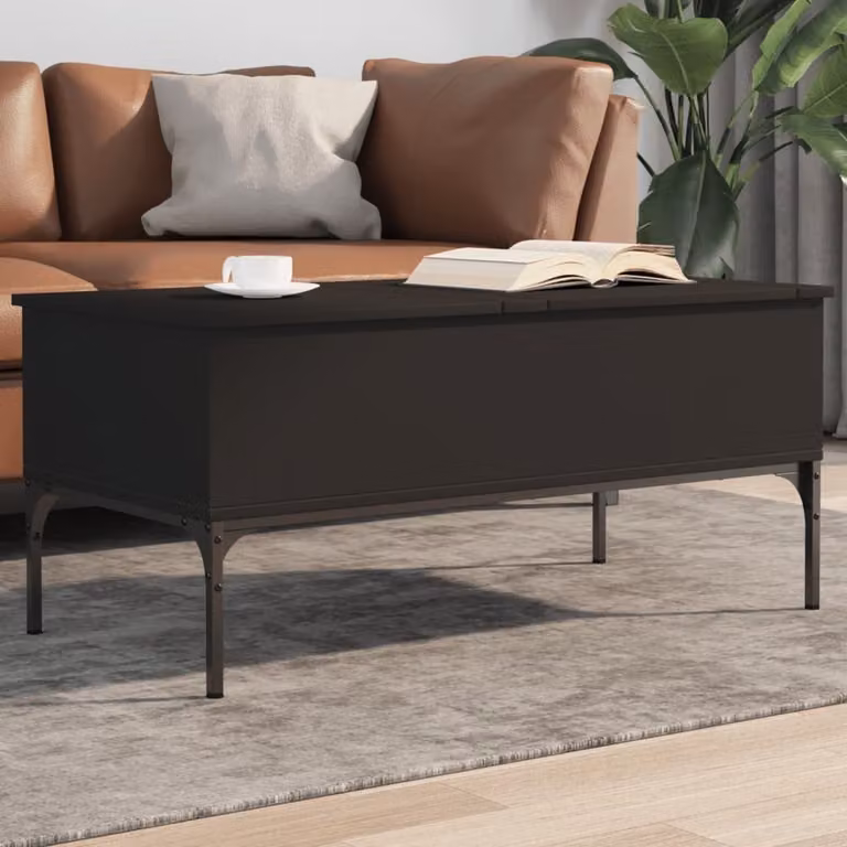 Maison Exclusive - Tavolino nero 100x50x45 cm Materiale legnoso e metallo