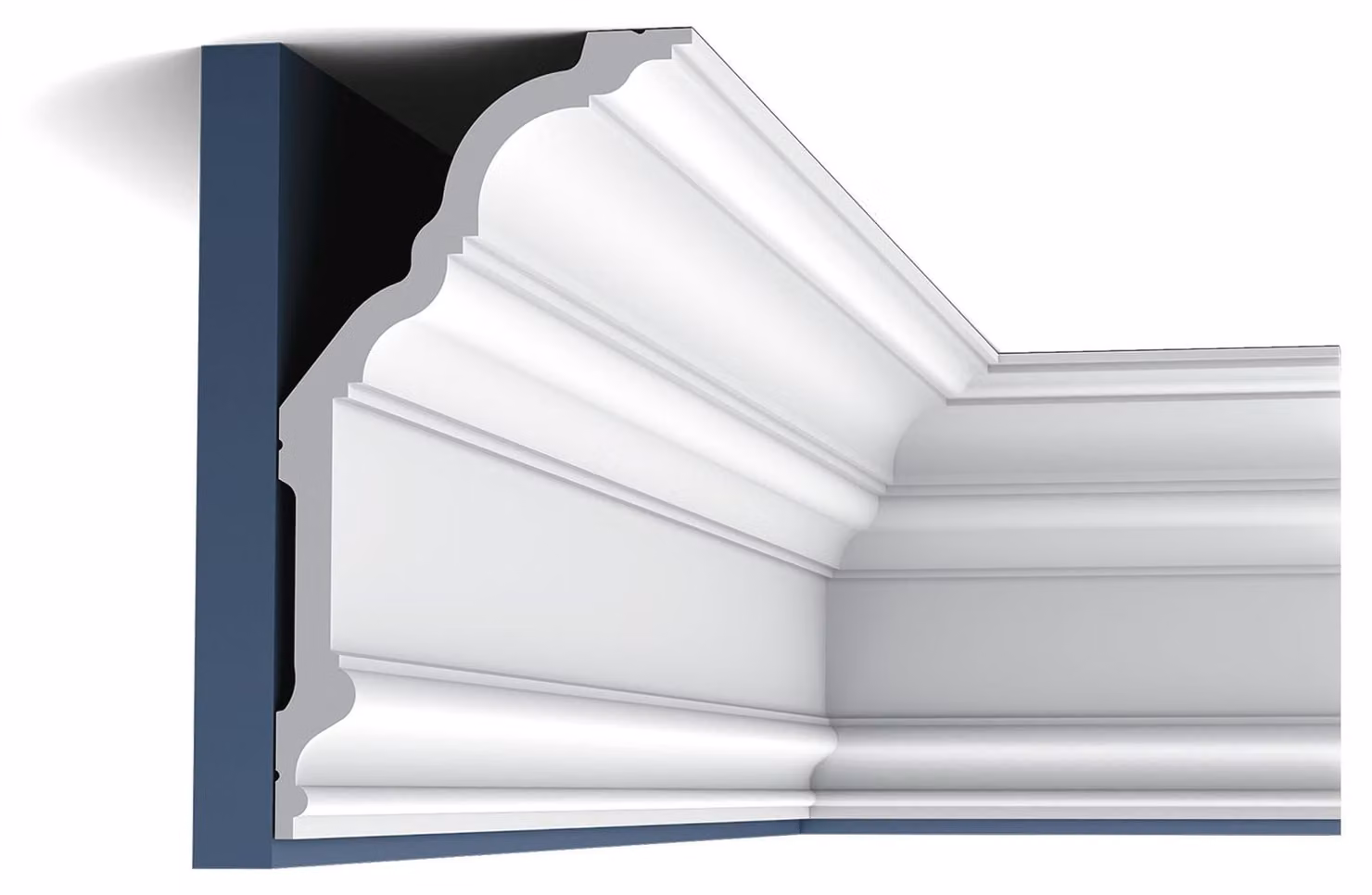 Orac Decor C340 Profilo Luxxus Modanatura per stucchi Modanatura per soffitti Modanatura decorativa Modanatura per angoli Modanatura per pareti Classica | 2 metri