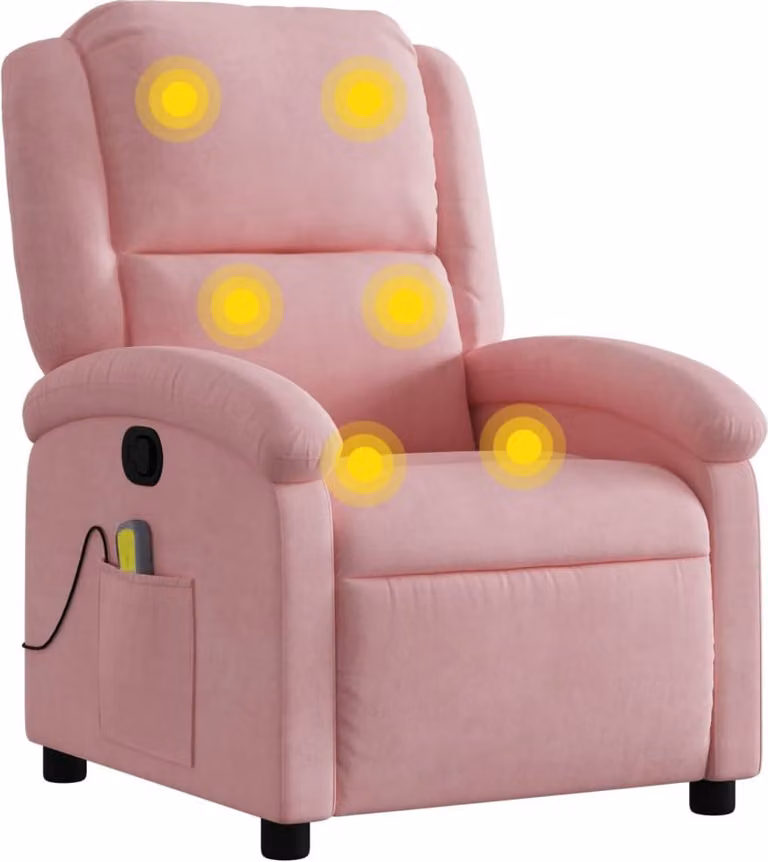 Sedia da massaggio in velluto rosa