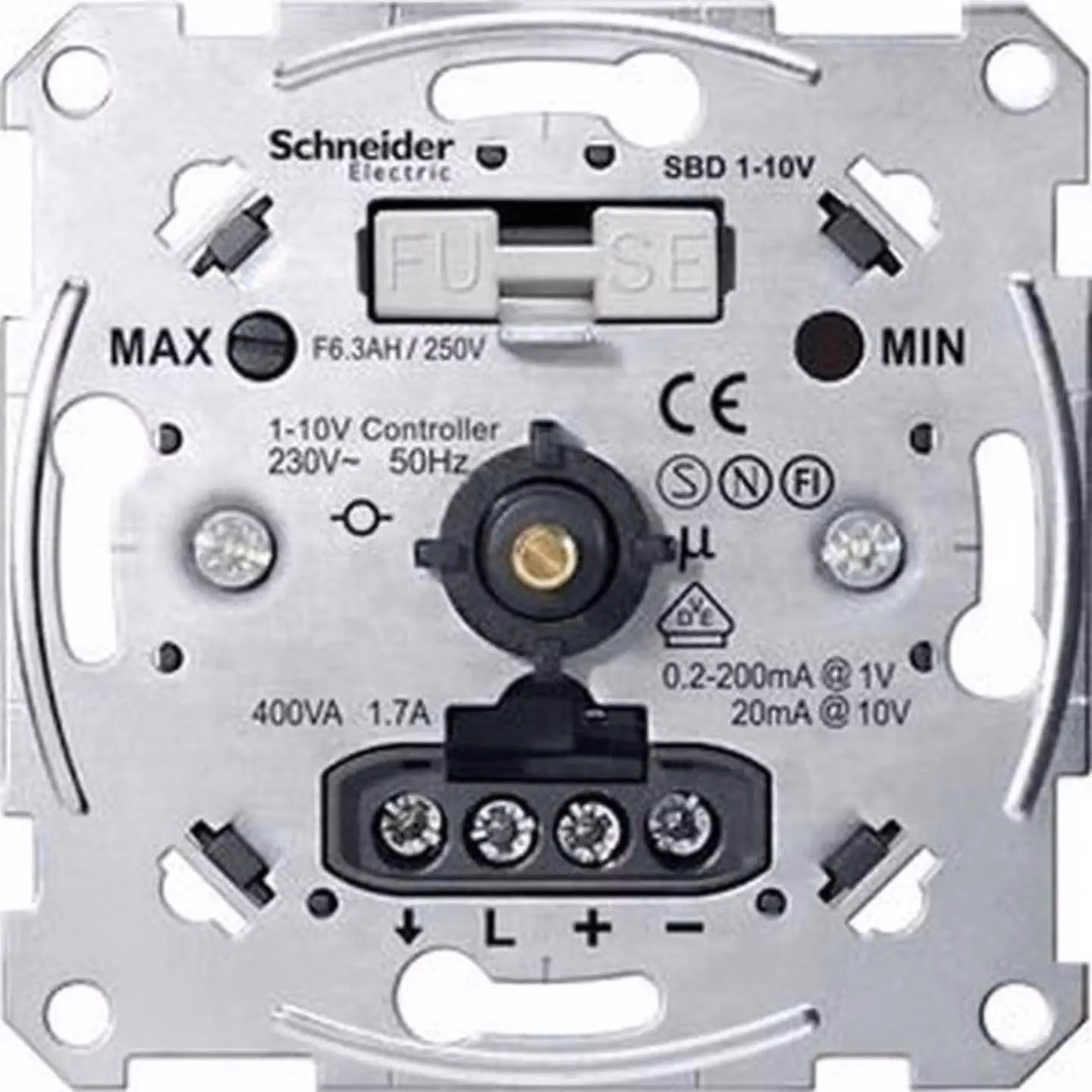 Potenziometro elettrico 1-10VDC, max. 200mA - Dimmer da incasso 400VA ELG174411