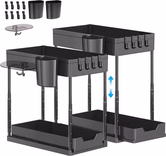 Organizzatore per contenitori - Organizzatore per armadi cucina - Organizzatore per contenitori - Organizzatore per ripiani contenitore - Organizzatore per armadi cucina ripiano
