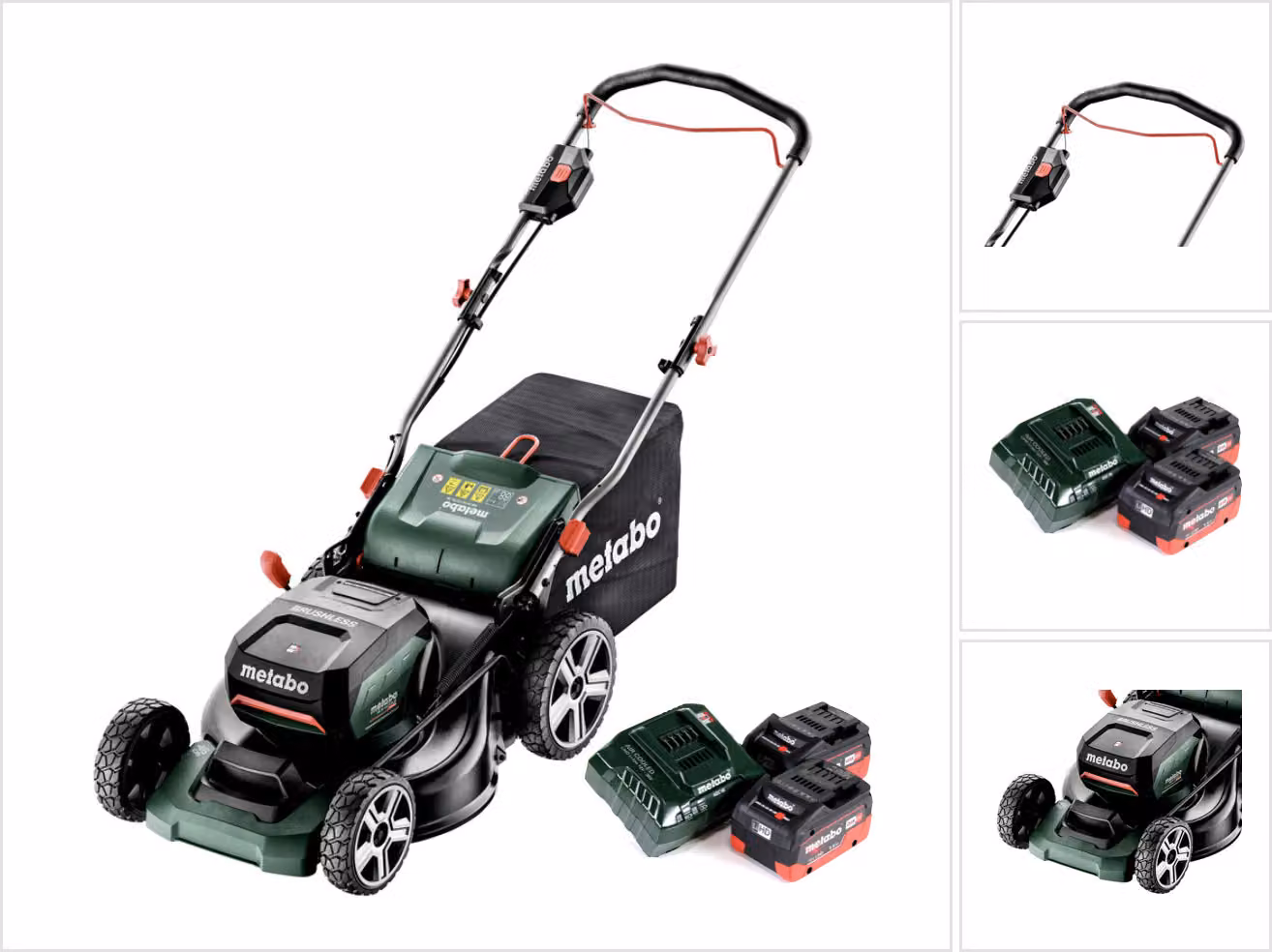 Metabo RM 36-18 LTX BL 46 tosaerba a batteria 36 V ( 2x 18 V ) 46 cm senza spazzole + 2x batteria 5,5 Ah + caricatore