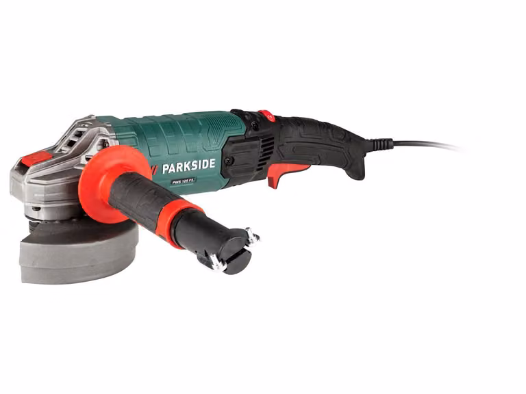 Smerigliatrice angolare PARKSIDE® "PWS 125", 1200 watt, con impugnatura anteriore a 3 posizioni