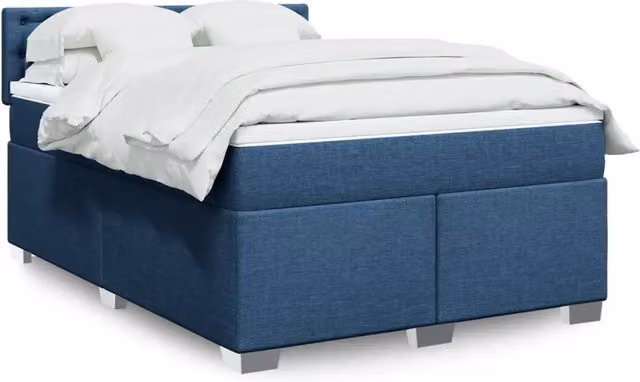 Giroletto a Molle con Materasso Blu 140x200 cm in Tessuto 3285931