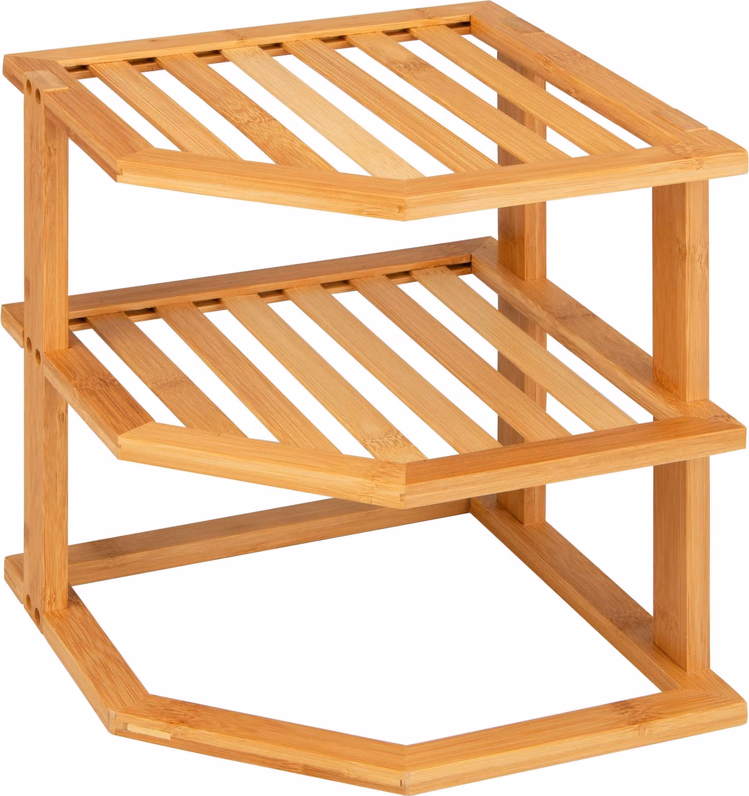 bremermann: scaffale angolare // 3 ripiani // bambù // dimensioni approssimative: 25 x 27 x 25 cm (larghezza/altezza/profondità) // ripiano per armadio