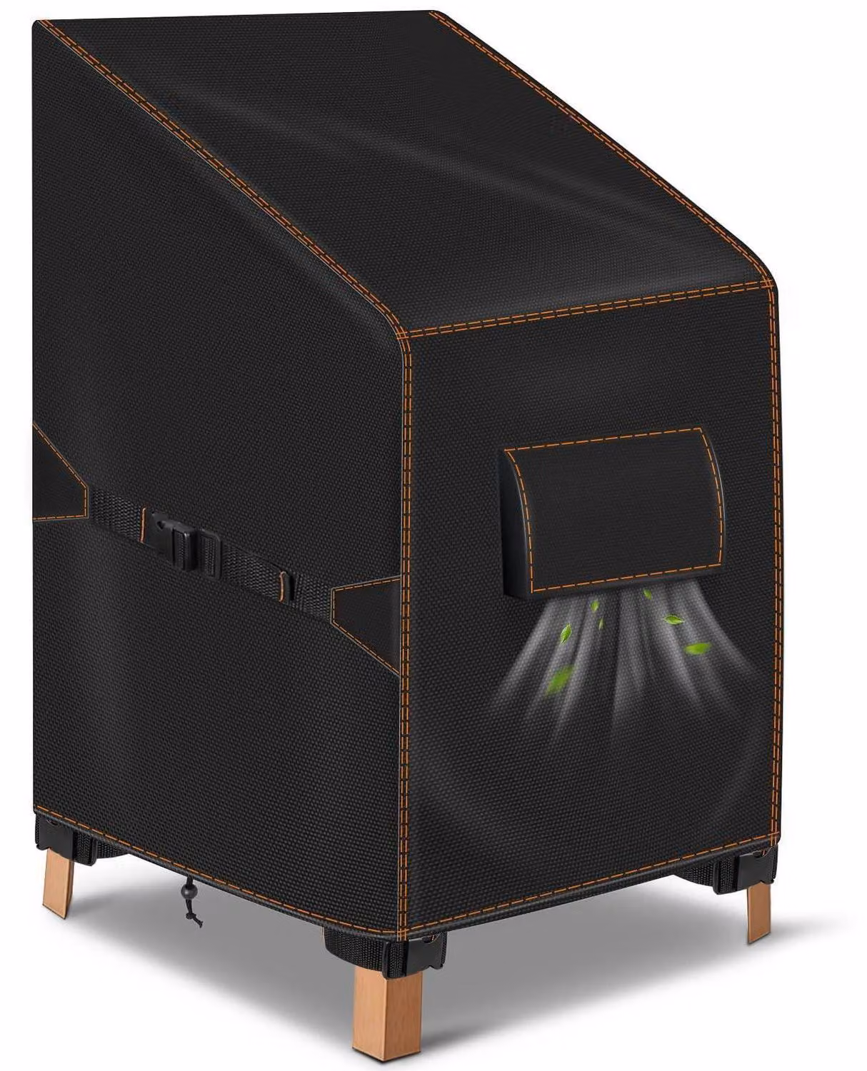 Copertura per sedia da giardino, dimensioni 80x85x60/90 cm, impermeabile, tessuto Oxford 420D, colore nero