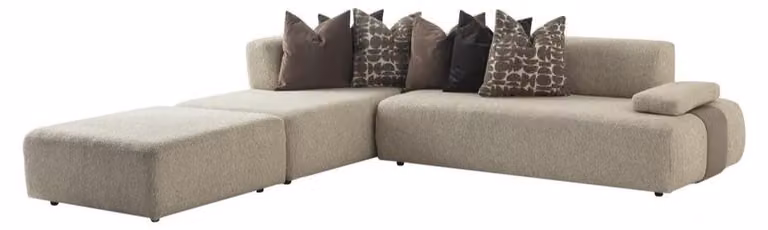 Soggiorno moderno Divano angolare Pouf di design Divano moderno
