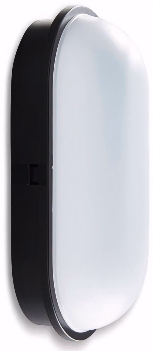 Heitronic Luce ovale LED TOLEDO, 20 W, 1600 lm, 4000 K, IP 65, nero