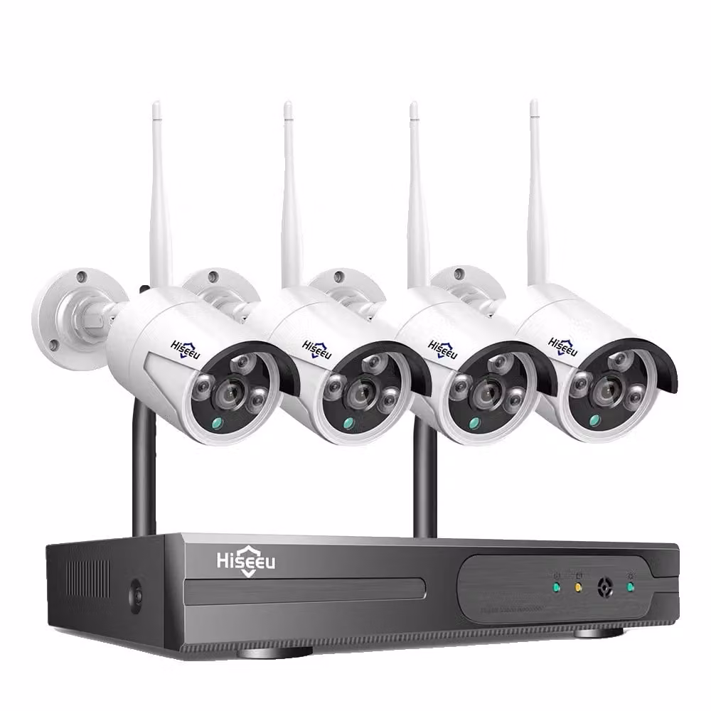 Sistema di videosorveglianza WiFi, 10CH NVR, 4 telecamere, rilevamento umanoide, Nessuna, 3MP 10CH NVR 4 telecamere