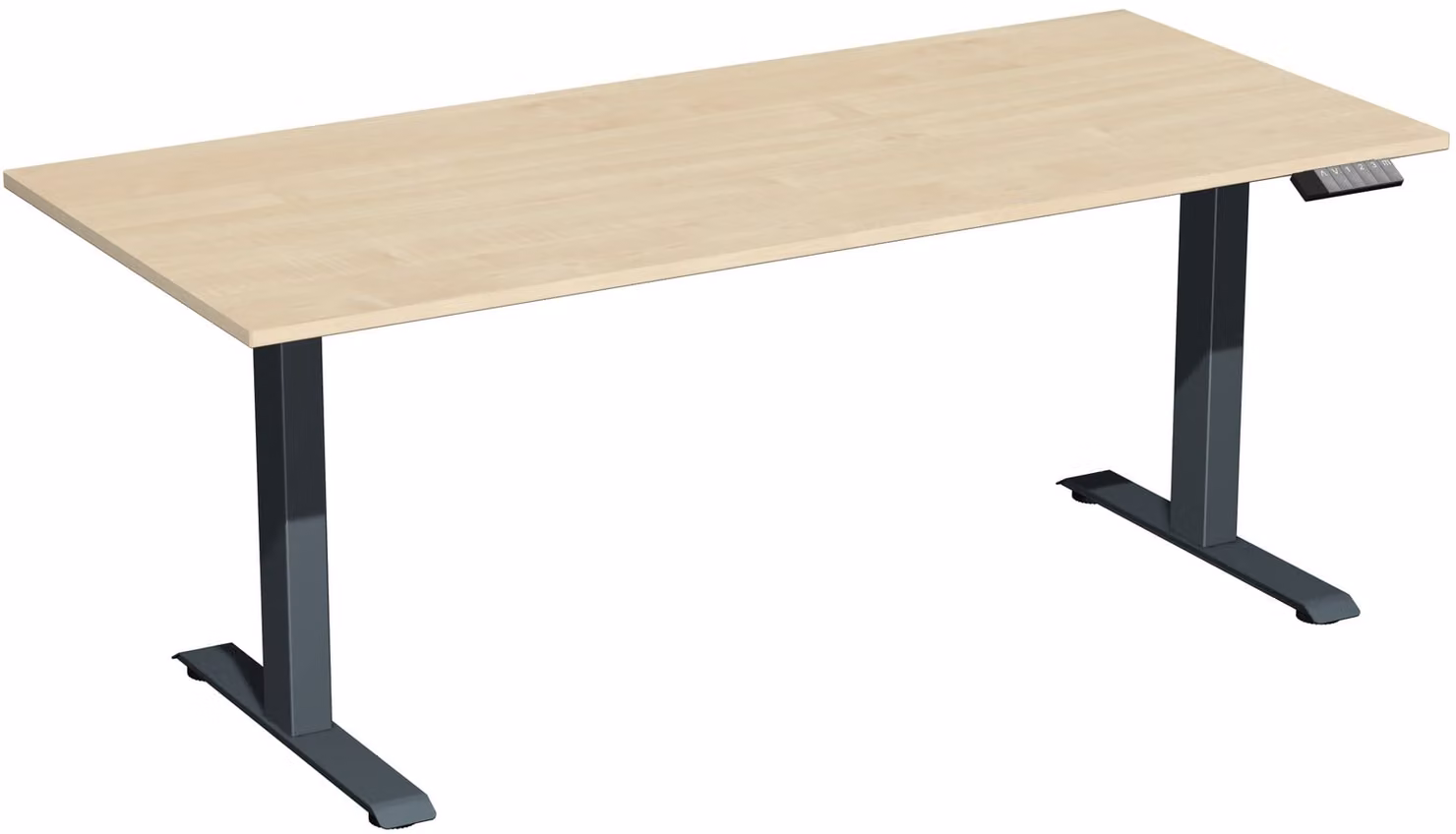 Tavolo elevatore elettrico regolabile in altezza, 1800x800x730-1230, acero/antracite