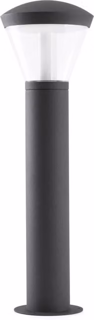 Lampada da giardino a paletto FARO BARCELONA SHELBY 630 in metallo grigio con LED luce bianca calda e protezione IP65