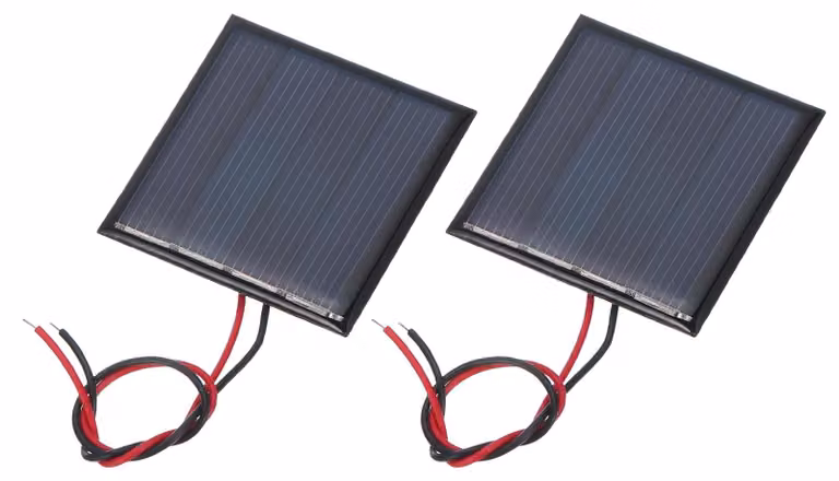 2 Mini pannelli solari da 2V, 0,22W, policristallini, 44x44mm, per progetti fai-da-te