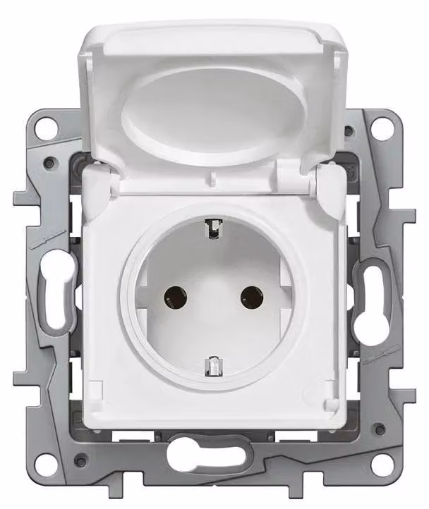 Niloe Presa Schuko ultra bianca, diffusa - Presa 664532