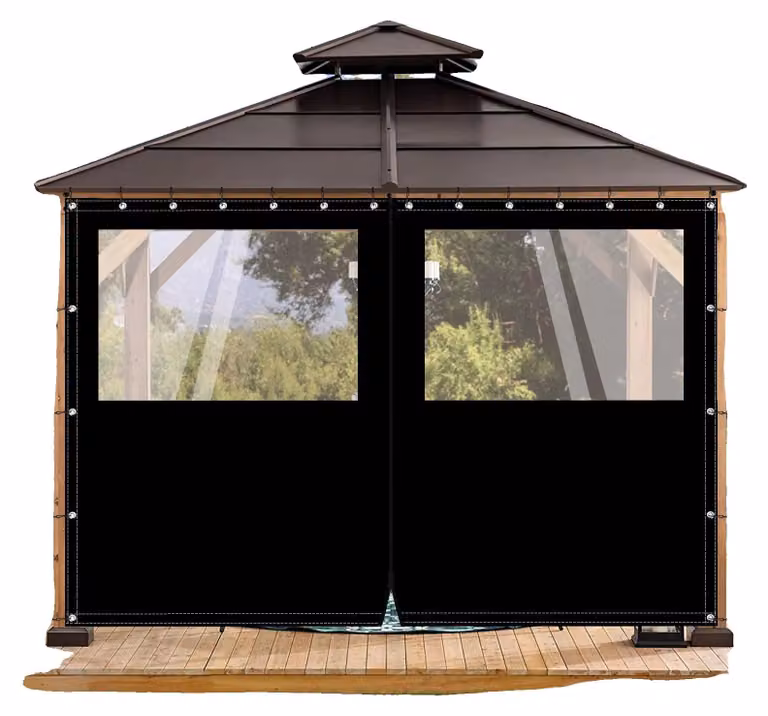 Tenda a rullo in PVC, impermeabile, con bassa infiammabilità, colore nero, dimensioni 2,44 x 2,15 metri